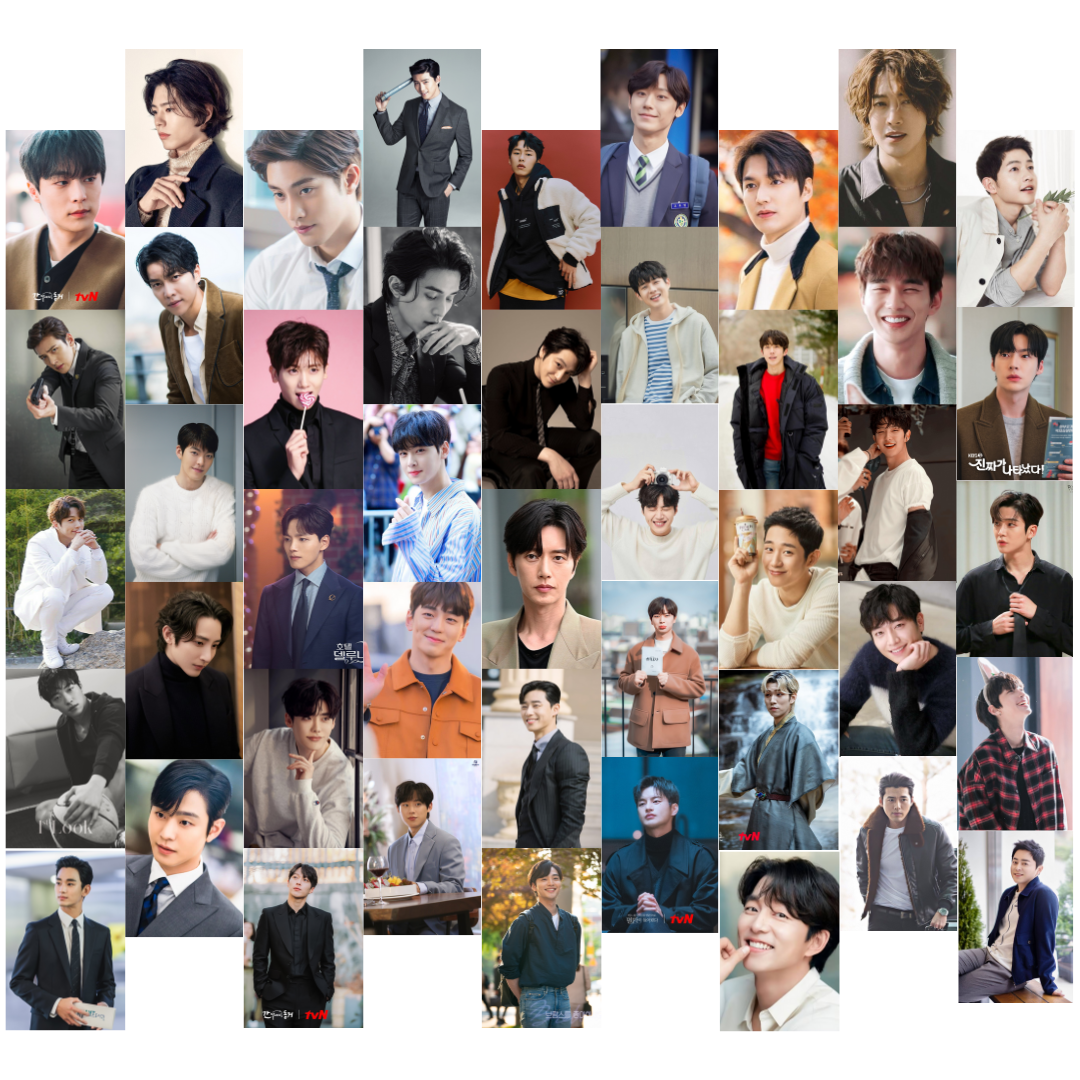 Kdrama Actors combo of 45 4*6 inch wall posters