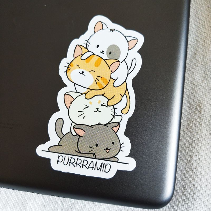 Purramid die-cut sticker