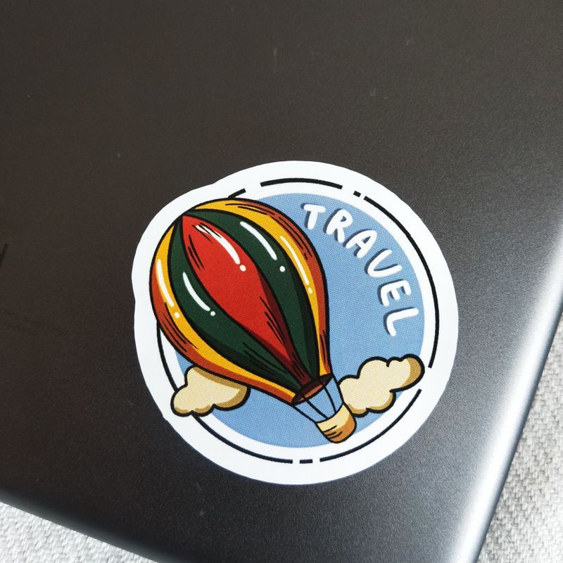 Travel die-cut sticker