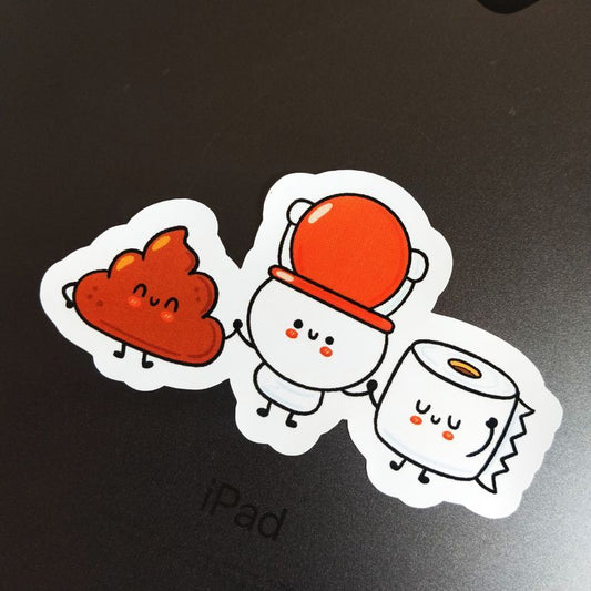 We go together die-cut sticker