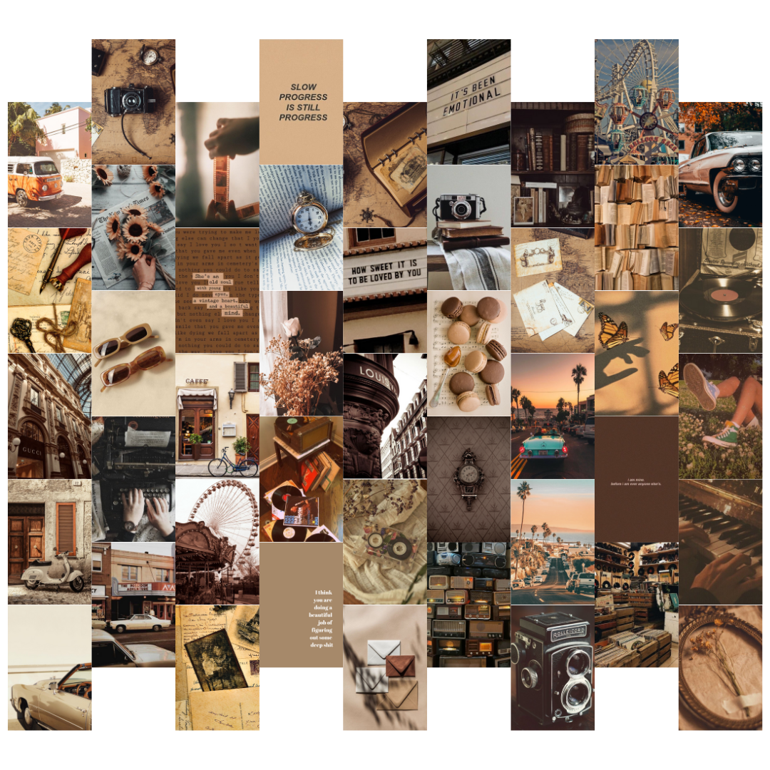 Vintage aesthetics combo of 45 4*6 inch wall posters