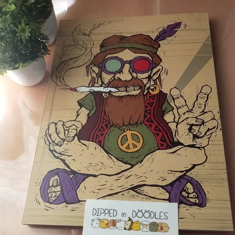 Peace Baba quirky wall poster