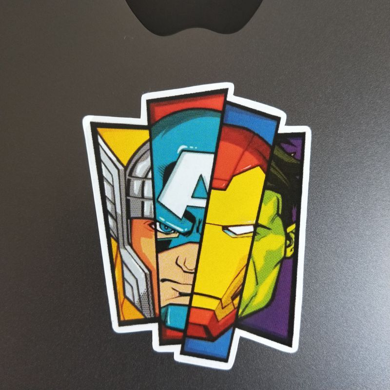 Marvel Avengers die-cut sticker – Dipped in Doodles