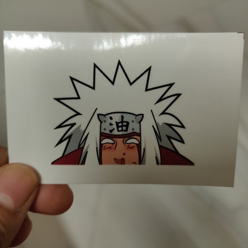 Pervy sage Jiraiya peeping die-cut sticker