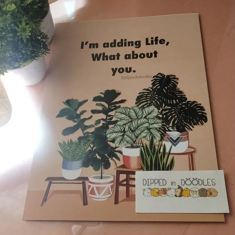 Adding Life motivational wall poster