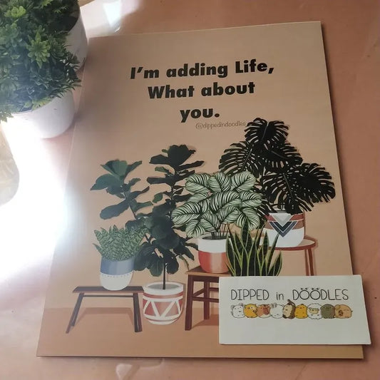 Adding Life motivational wall poster