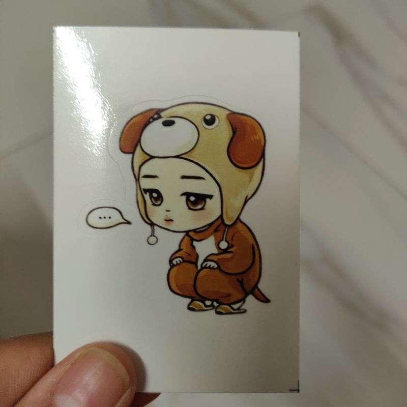 Puppy Jimin die-cut sticker