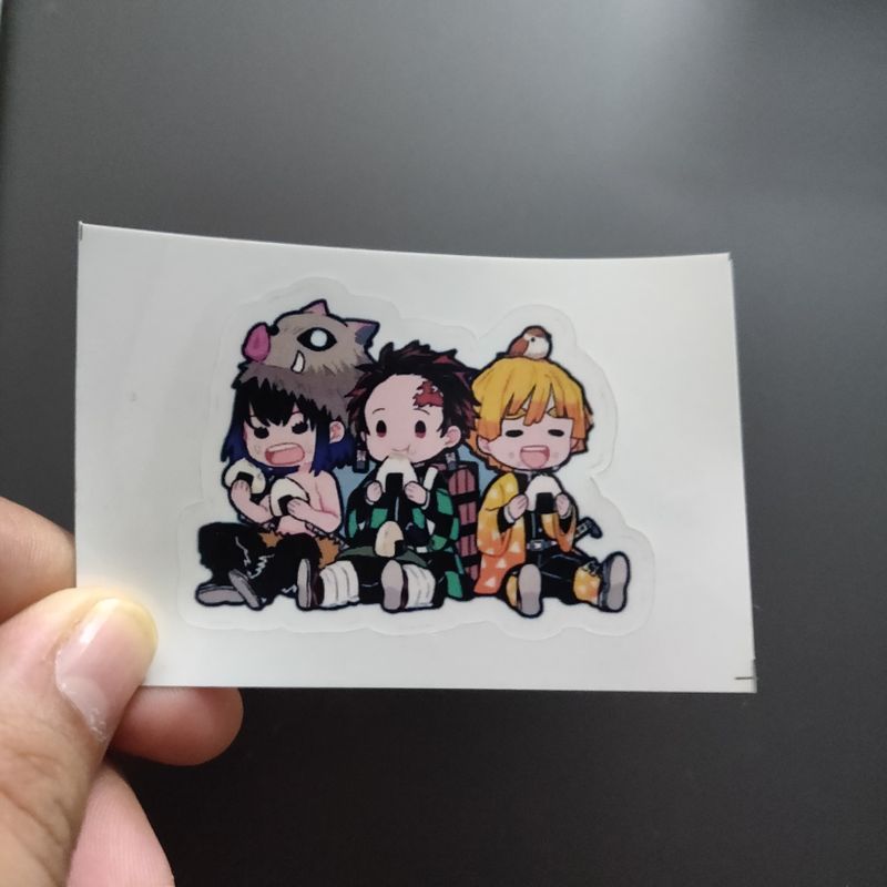 Tanjiro Zenitsu and Inosuke die-cut sticker