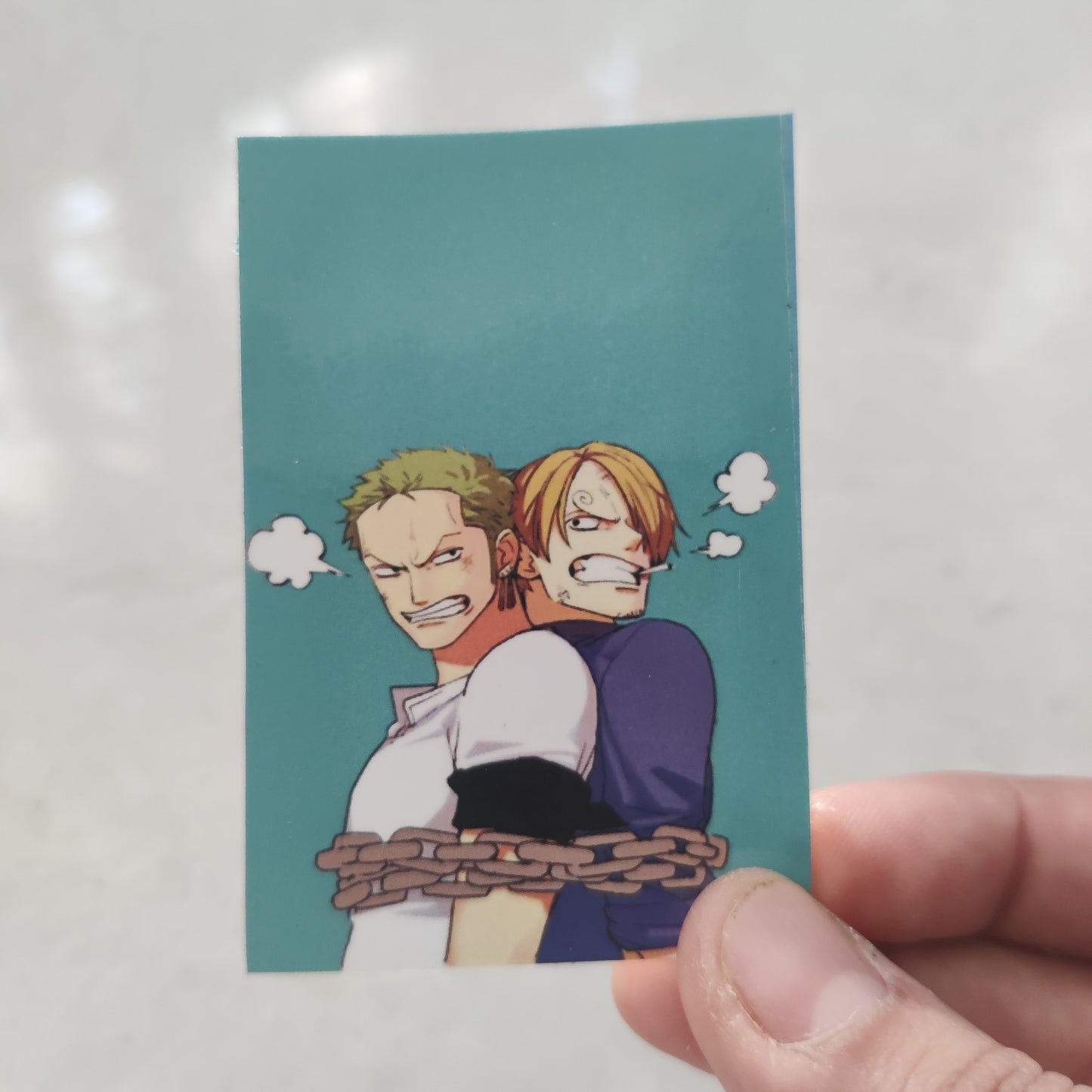 The bickering due Zoro and Sanji basic sticker