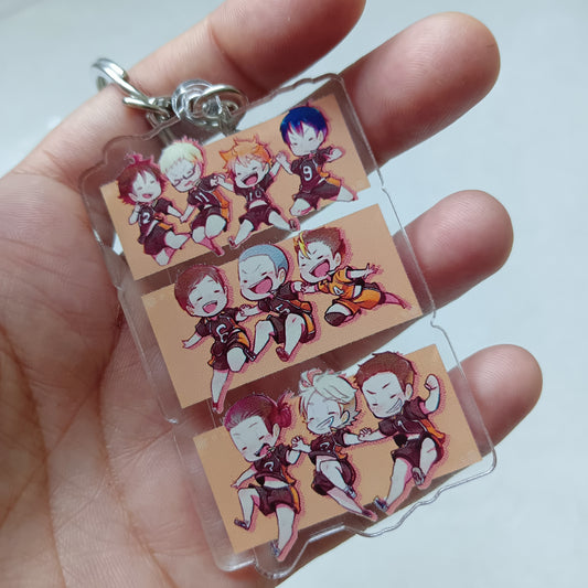 Haikyuu Karasuno Team acrylic keychain (double sided)