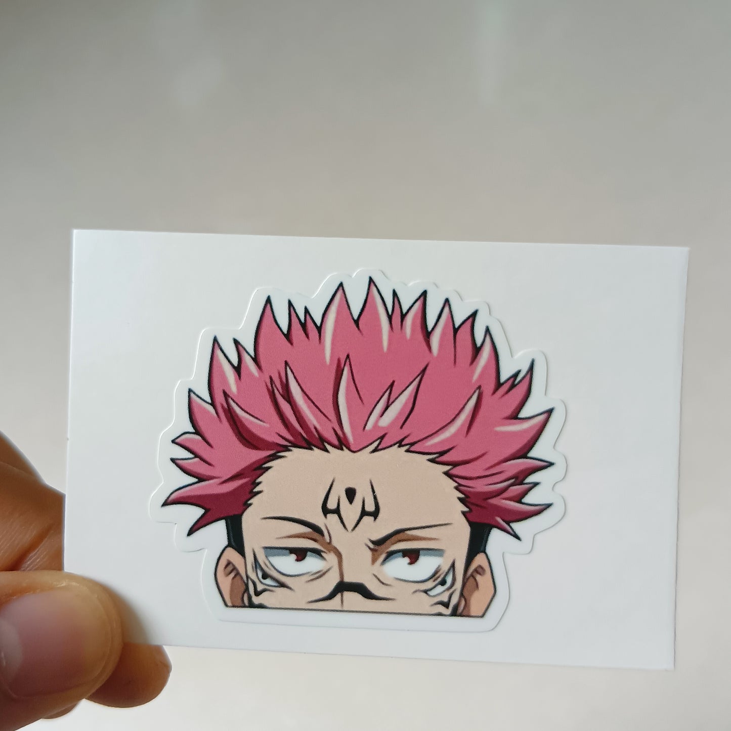 Sukuna peeping die-cut sticker