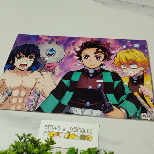 Demon Slayer boys Tanjiro, Zenitsu and Inosuke wall poster