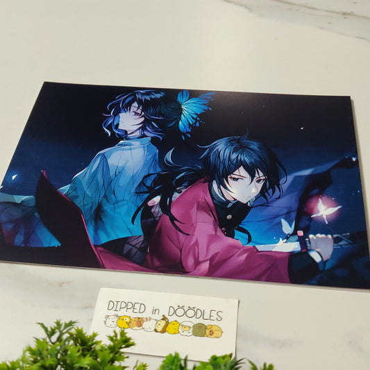 Giyu and Shinobu wall poster | Style 2