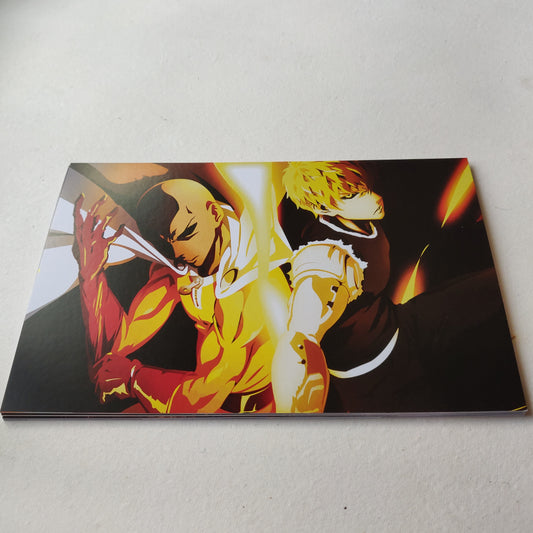 Genos vs Saitama One Punch Man wall poster