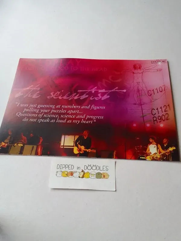 Coldplay Scientist wall poster