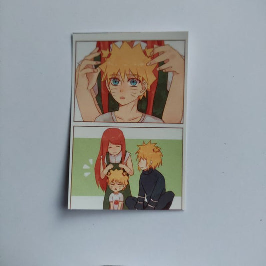 Kushina and her dolls Minato and Naruto basic sticker