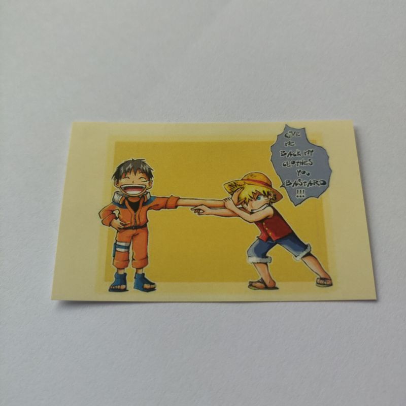 Clothes swap Naruto and Luffy basic sticker