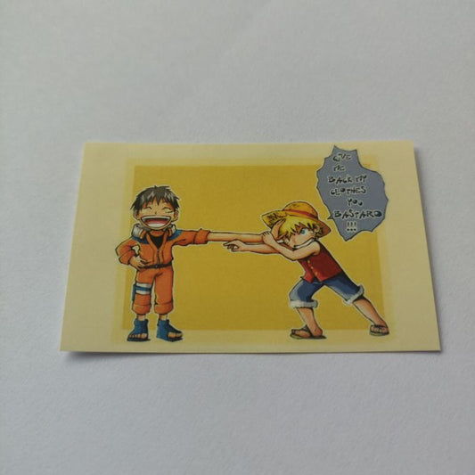 Clothes swap Naruto and Luffy basic sticker