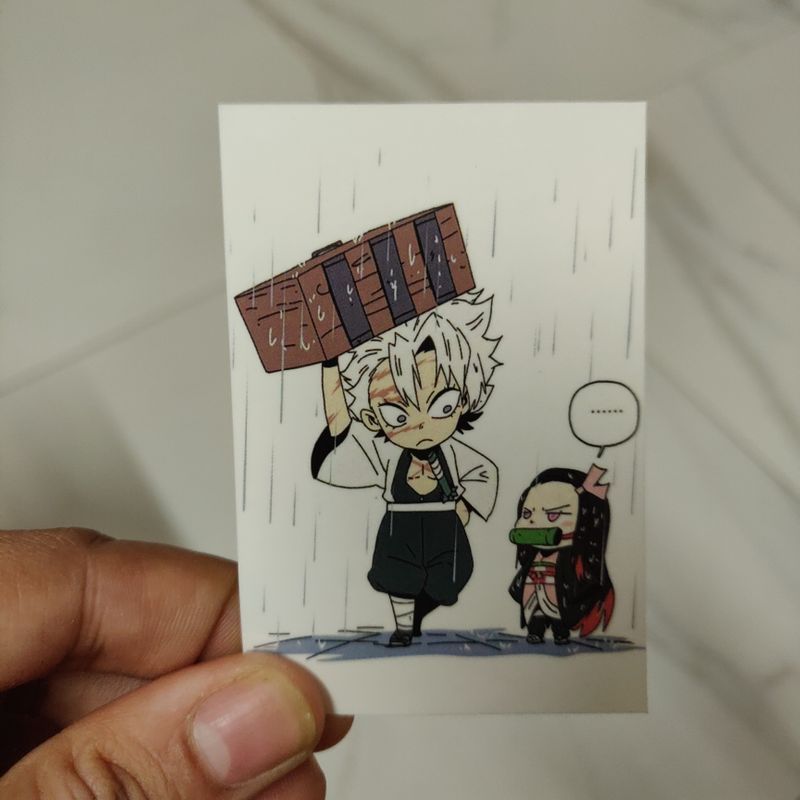 Give me back my box - Nezuko and Sanemi basic sticker
