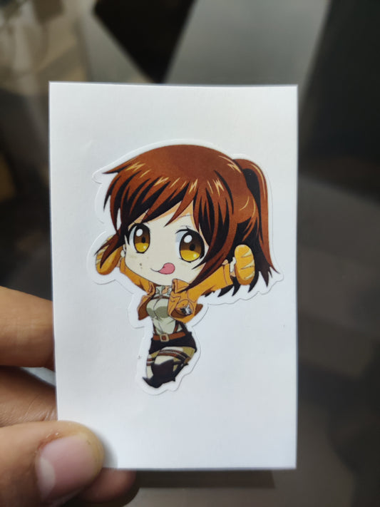 Sasha Attack on Titan die-cut sticker