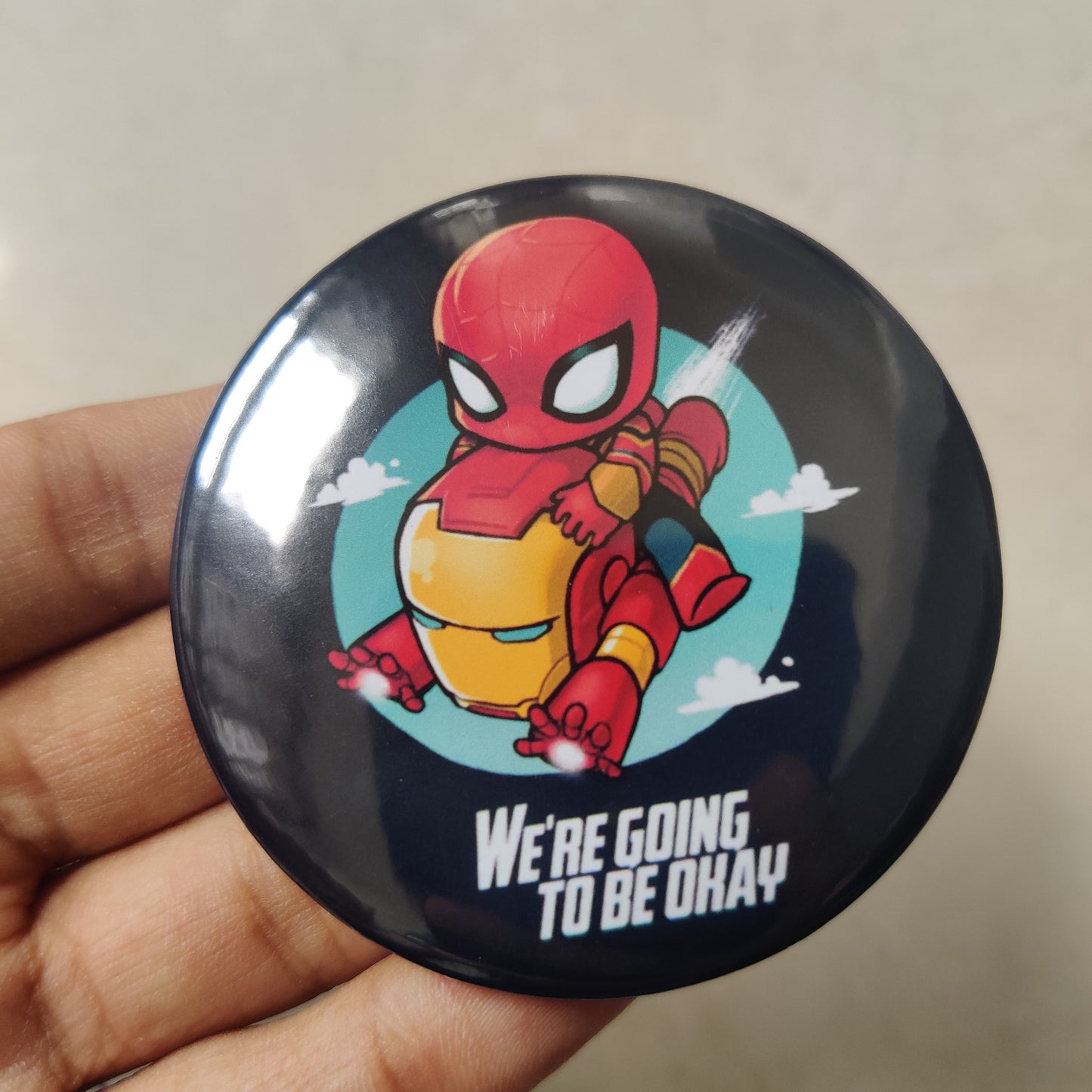 Ironman and Spiderman Badge