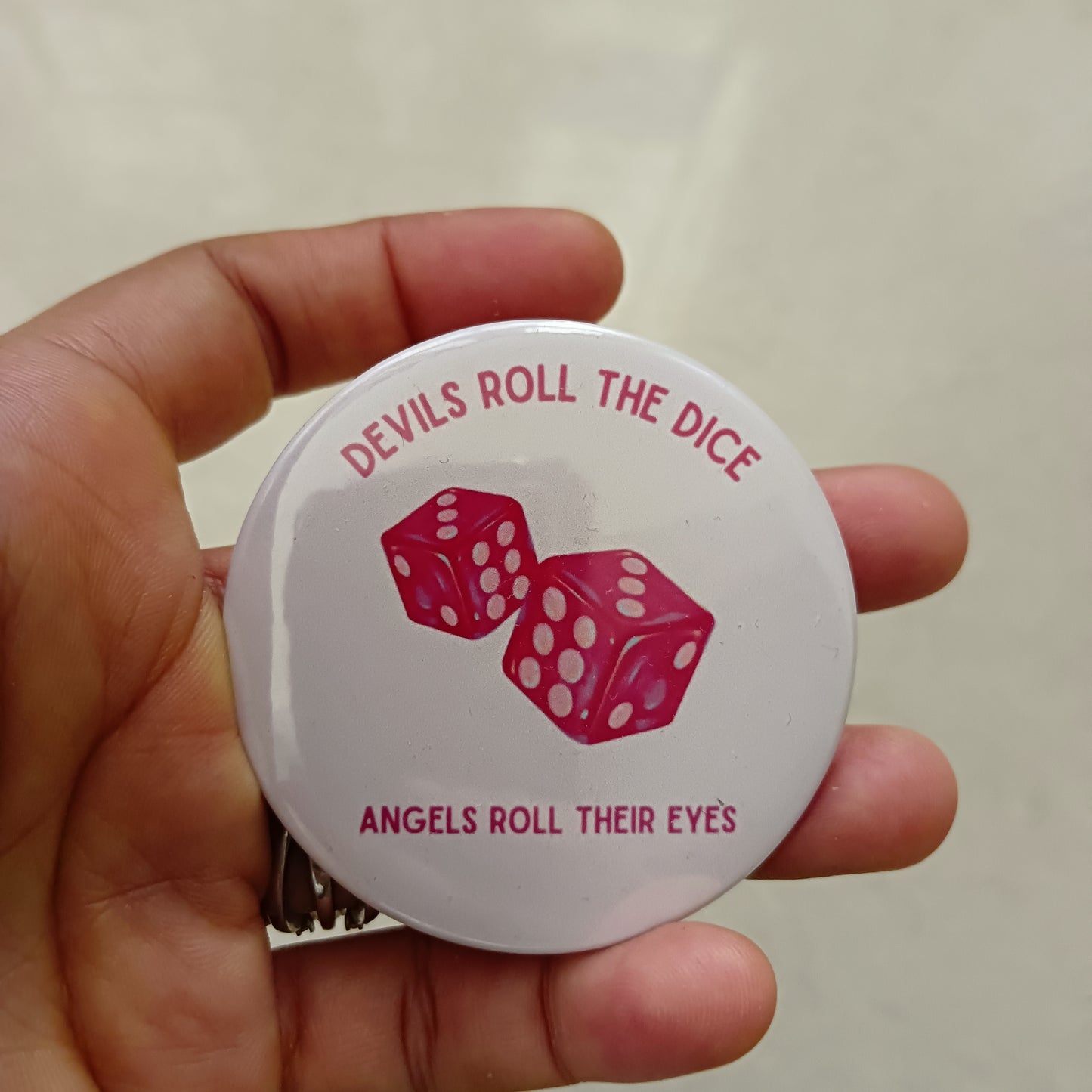 Angels Roll Eyes Badge