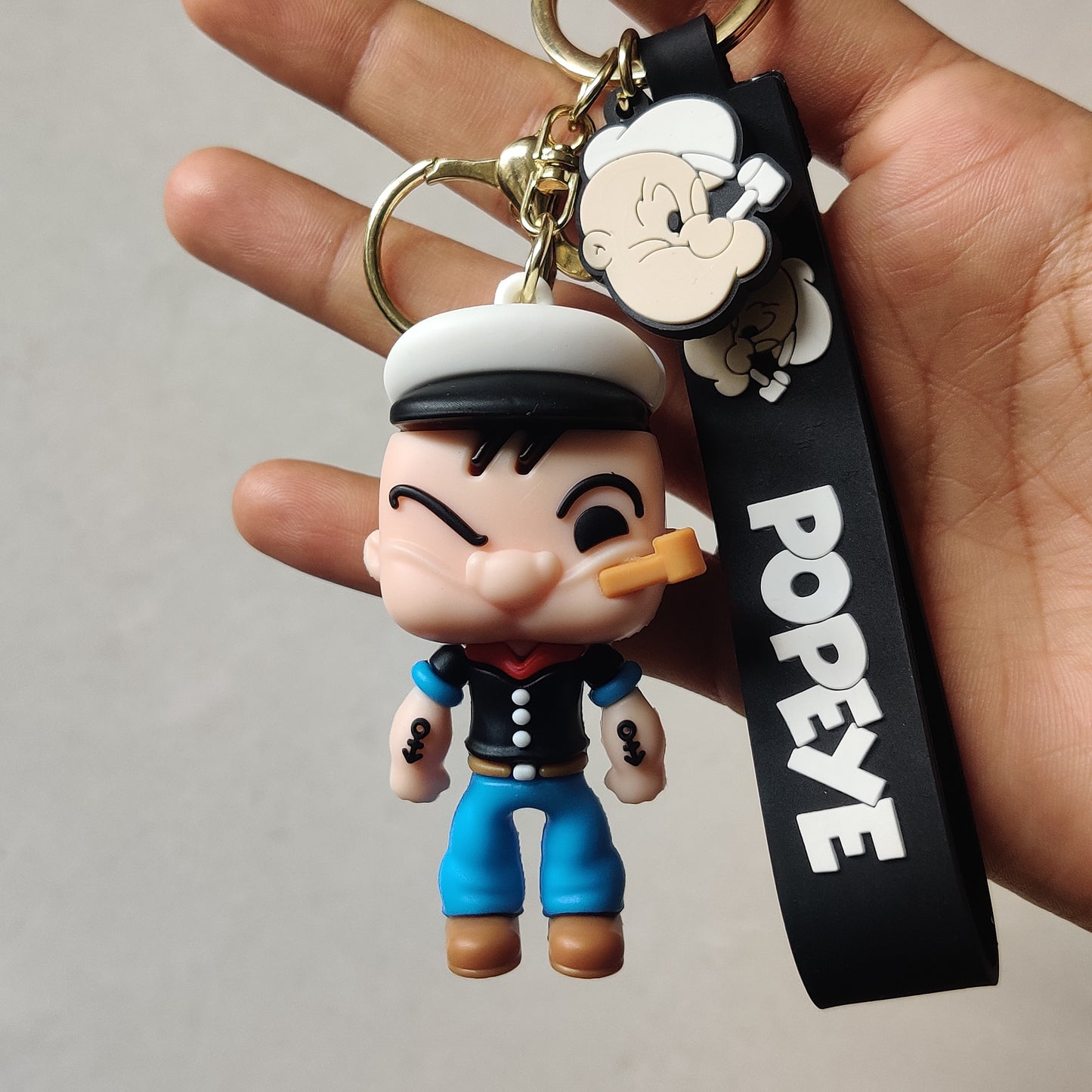 Popeye Rubber keychain