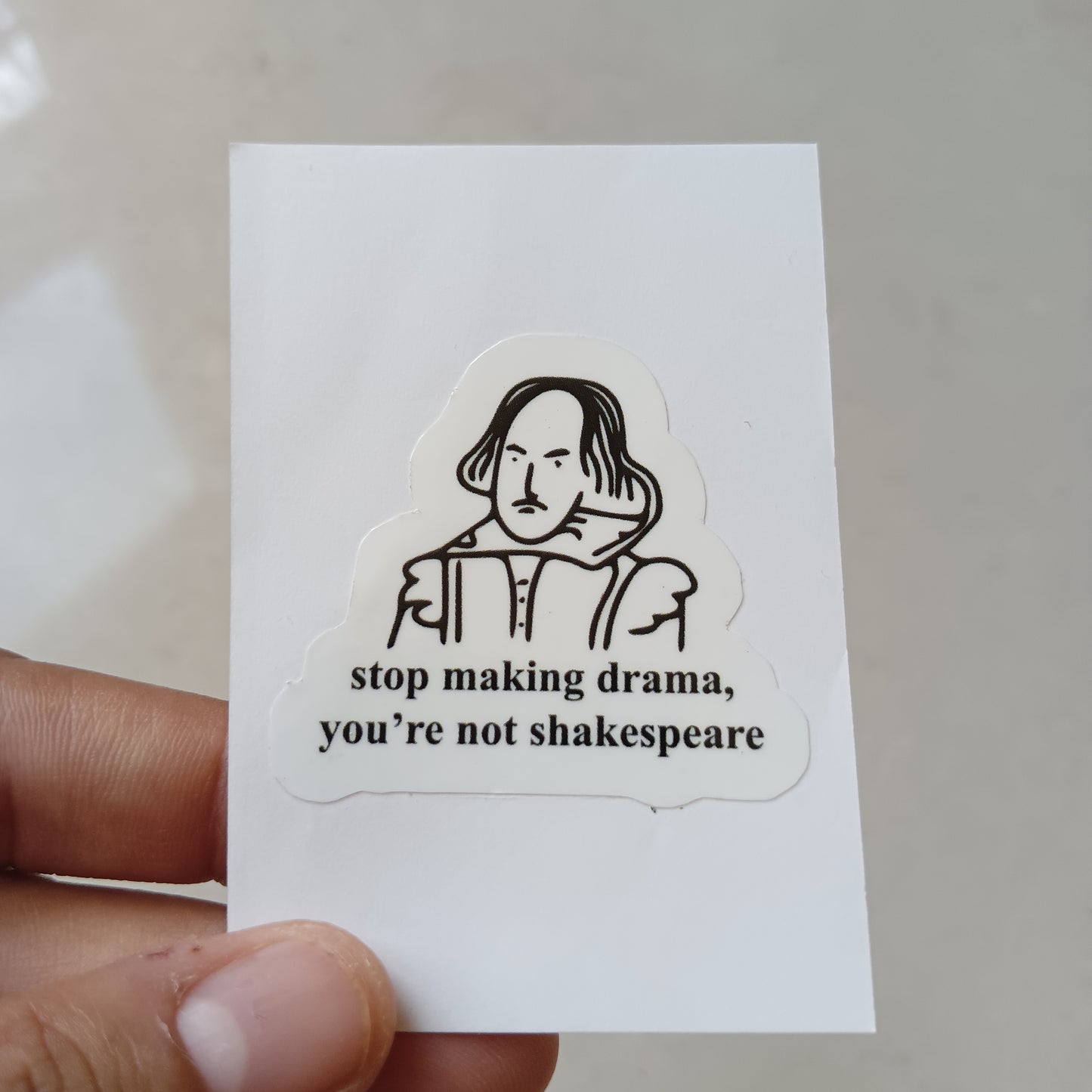 Do not create drama die-cut sticker