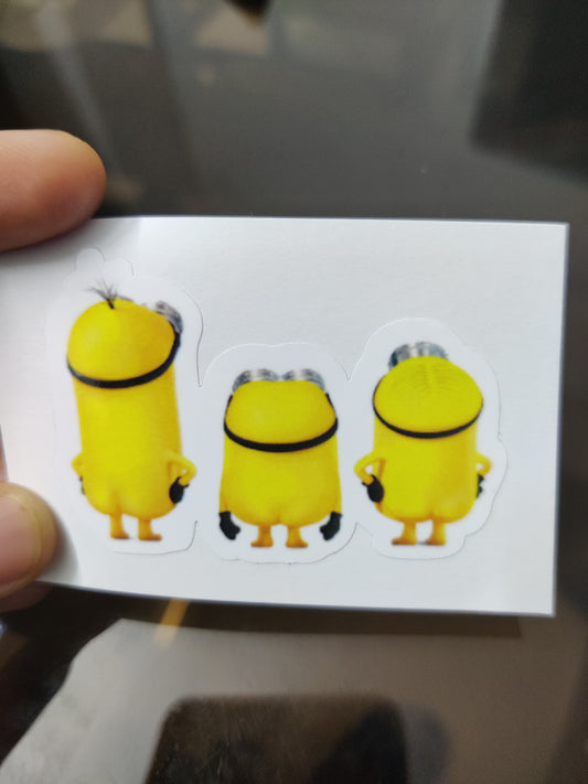 Minions die-cut sticker