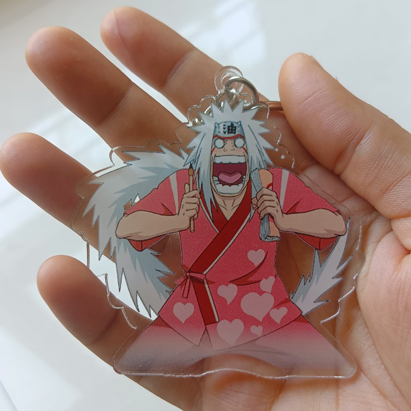 Pervy Sage Jiraiya acrylic keychain (double sided)