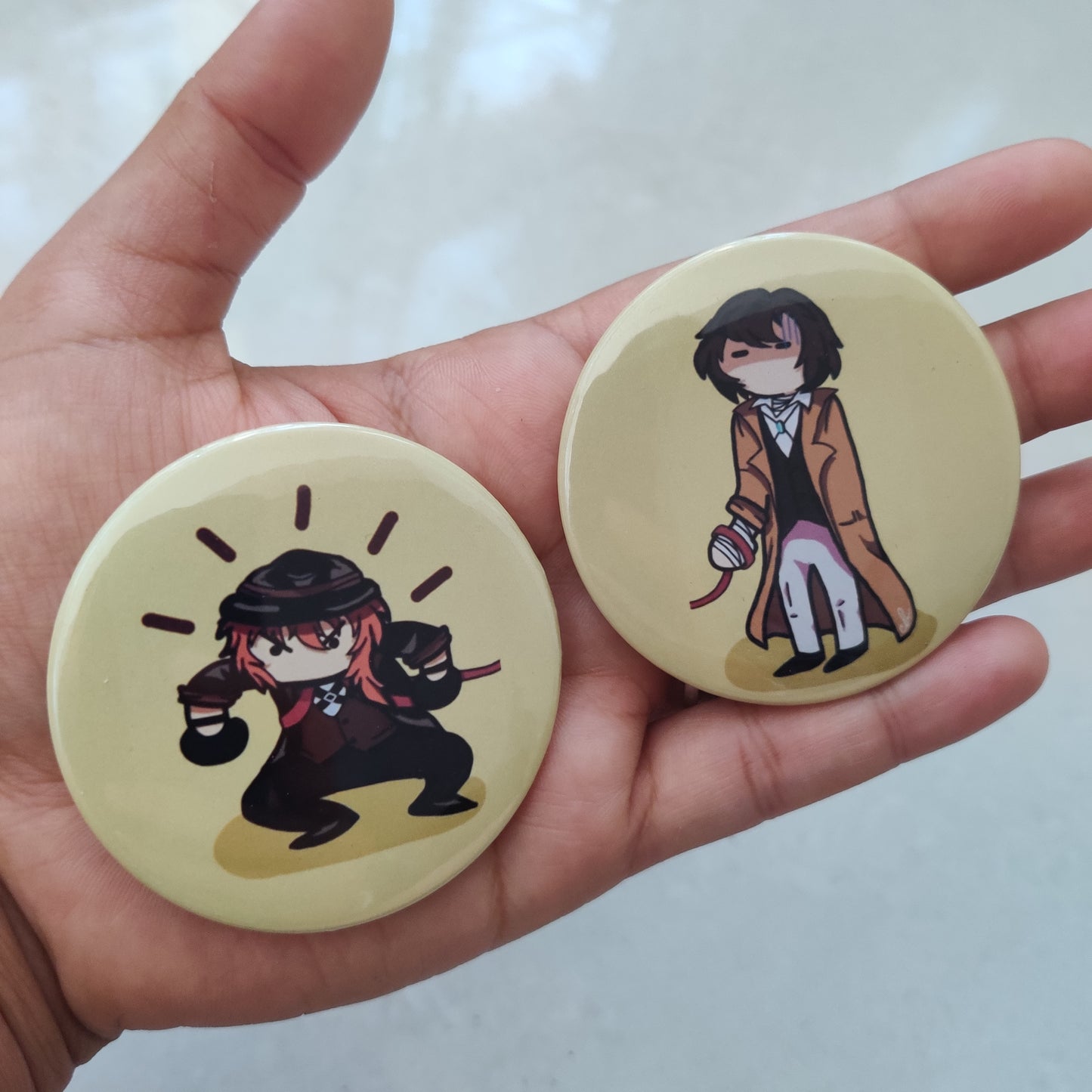 Dazai and Chuya Matching Badges