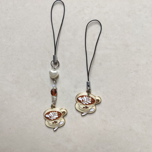 Cappuccino Enamel Charm