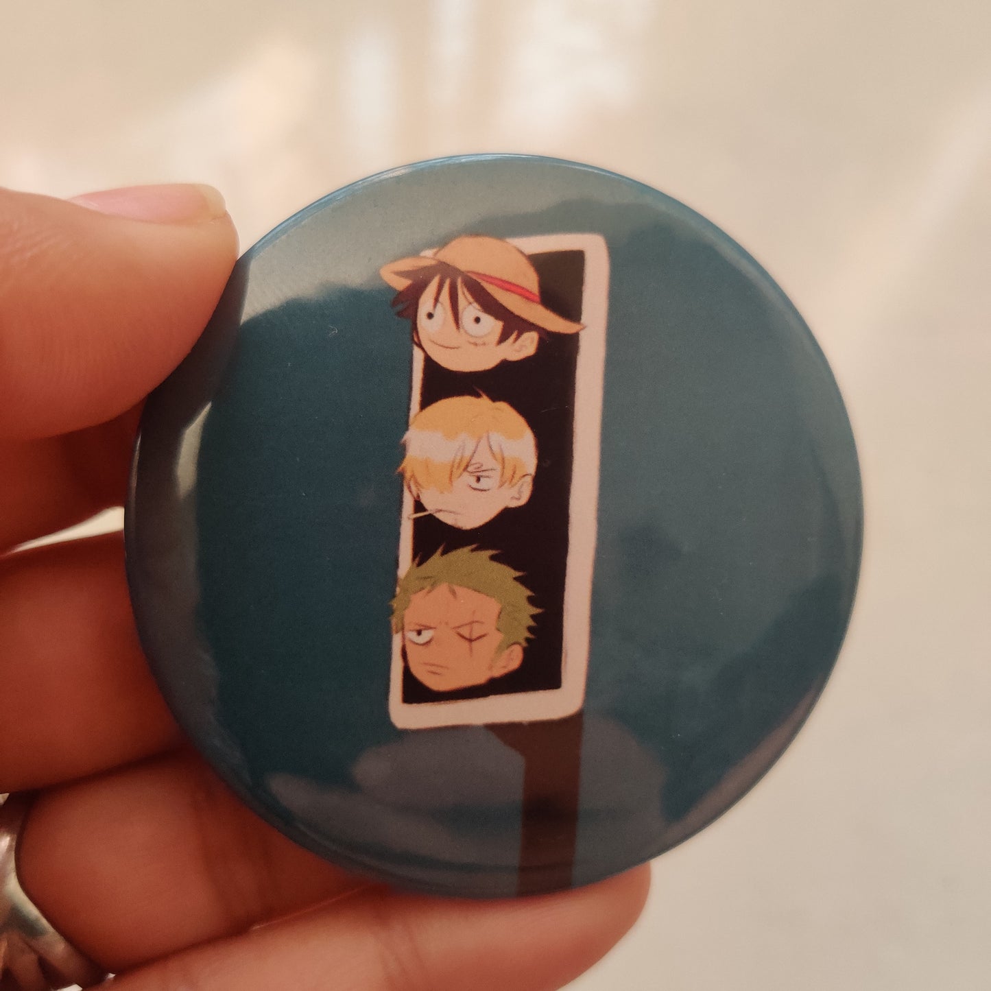 Traffic Light Trio Luffy Zoro Sanji Badge