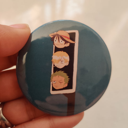 Traffic Light Trio Luffy Zoro Sanji Badge