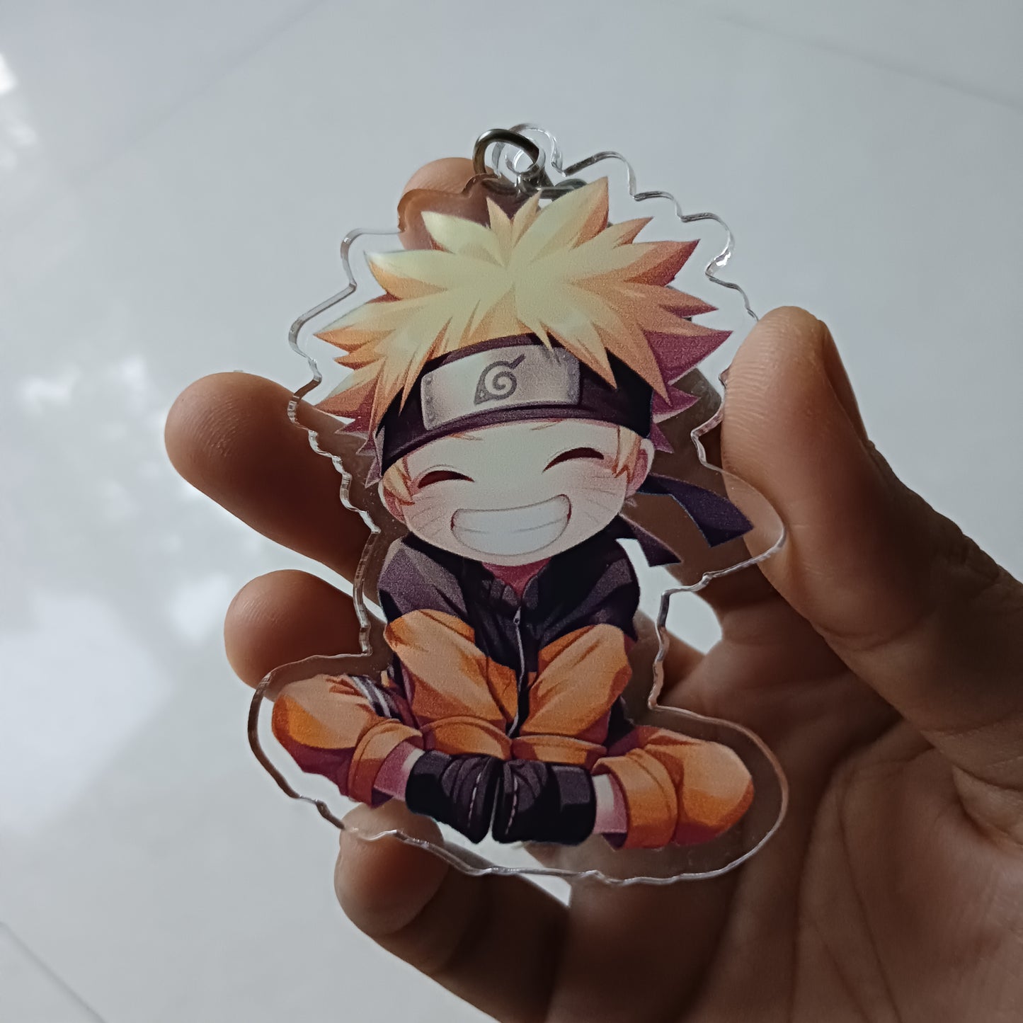 Naruto smiling acrylic keychain (double sided)