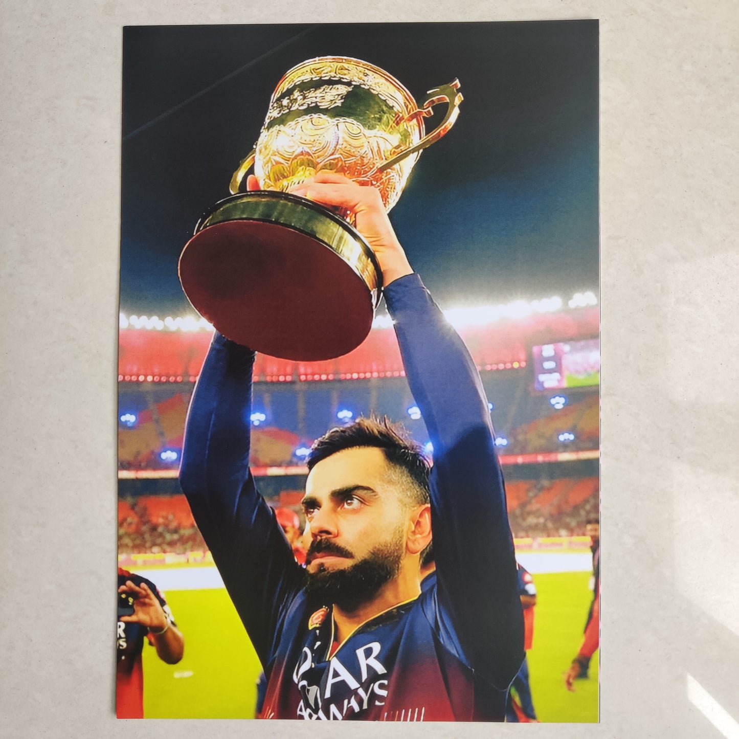 Virat IPL trophy wall poster