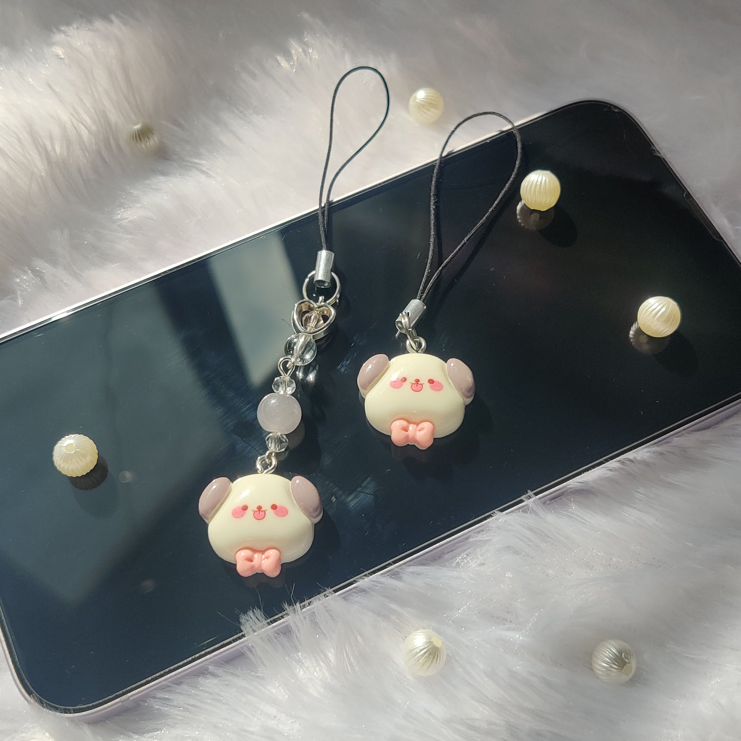 Dog face 3D charm (flat back)