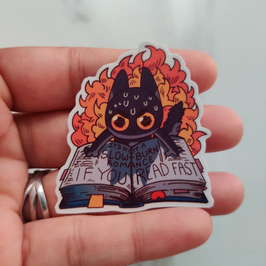 Slow burn romance die-cut sticker