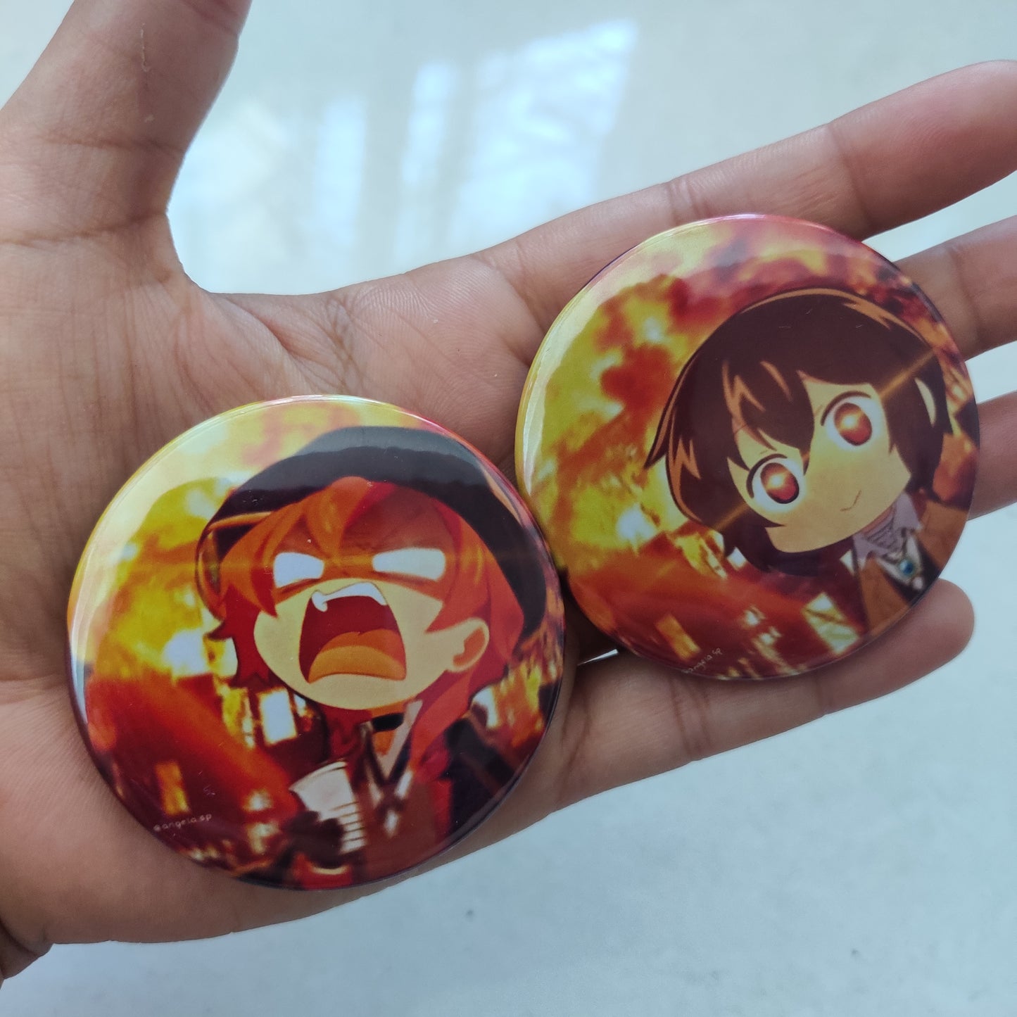 Dazai and Chuya Matching Badges