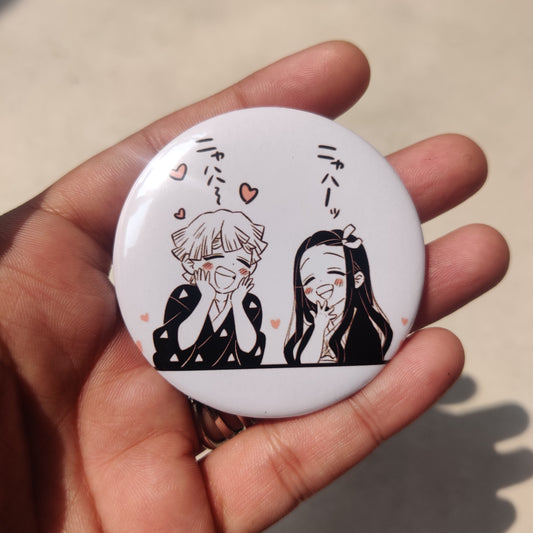 Nezuko and Zenitsu Badge