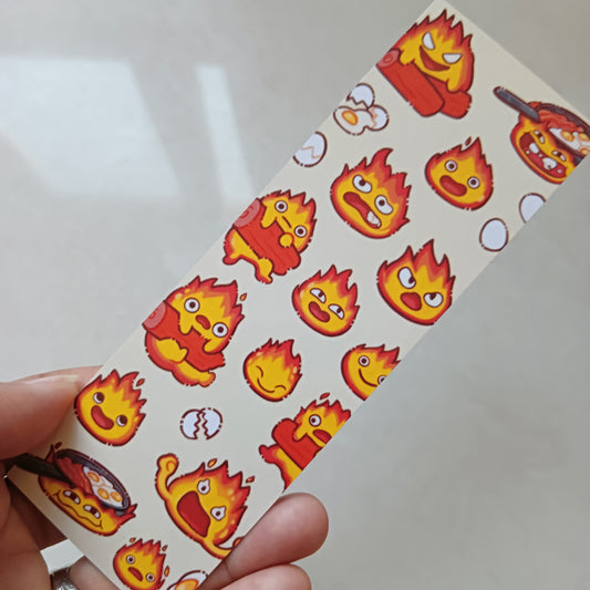 Calcifer Howl's Moving Castle pattern bookmark