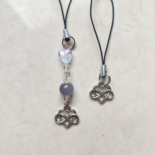 Heart infinity metal Charm