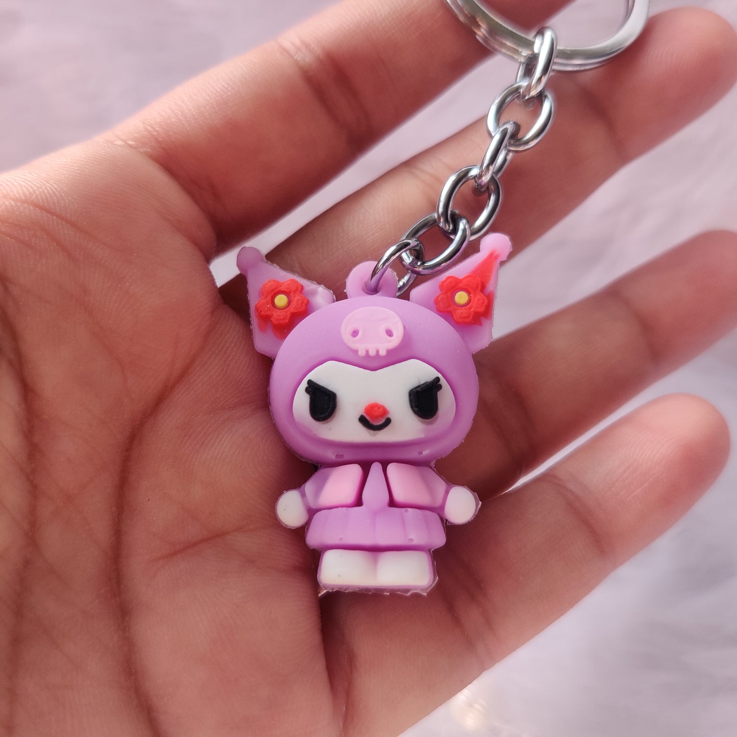 Kuromi Rubber keychain