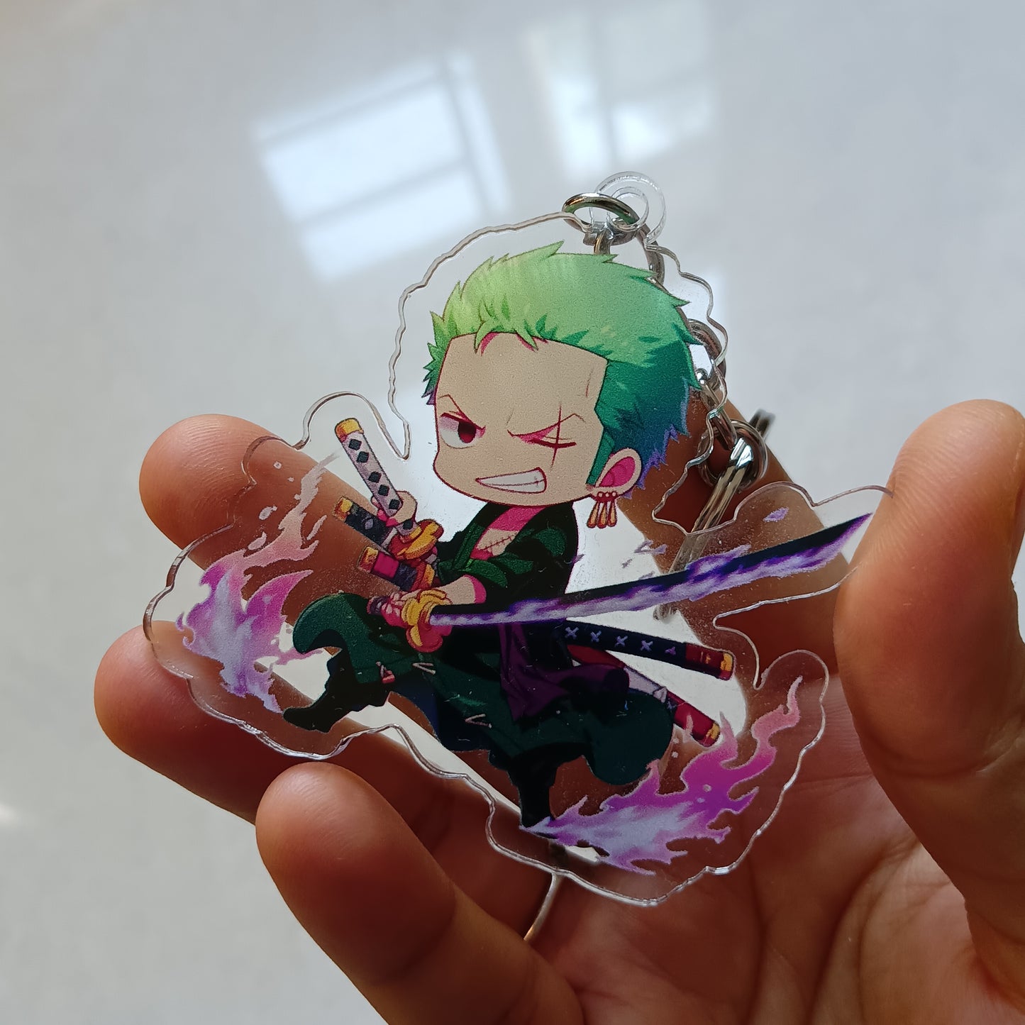 Chibi Zoro acrylic keychain (double sided)