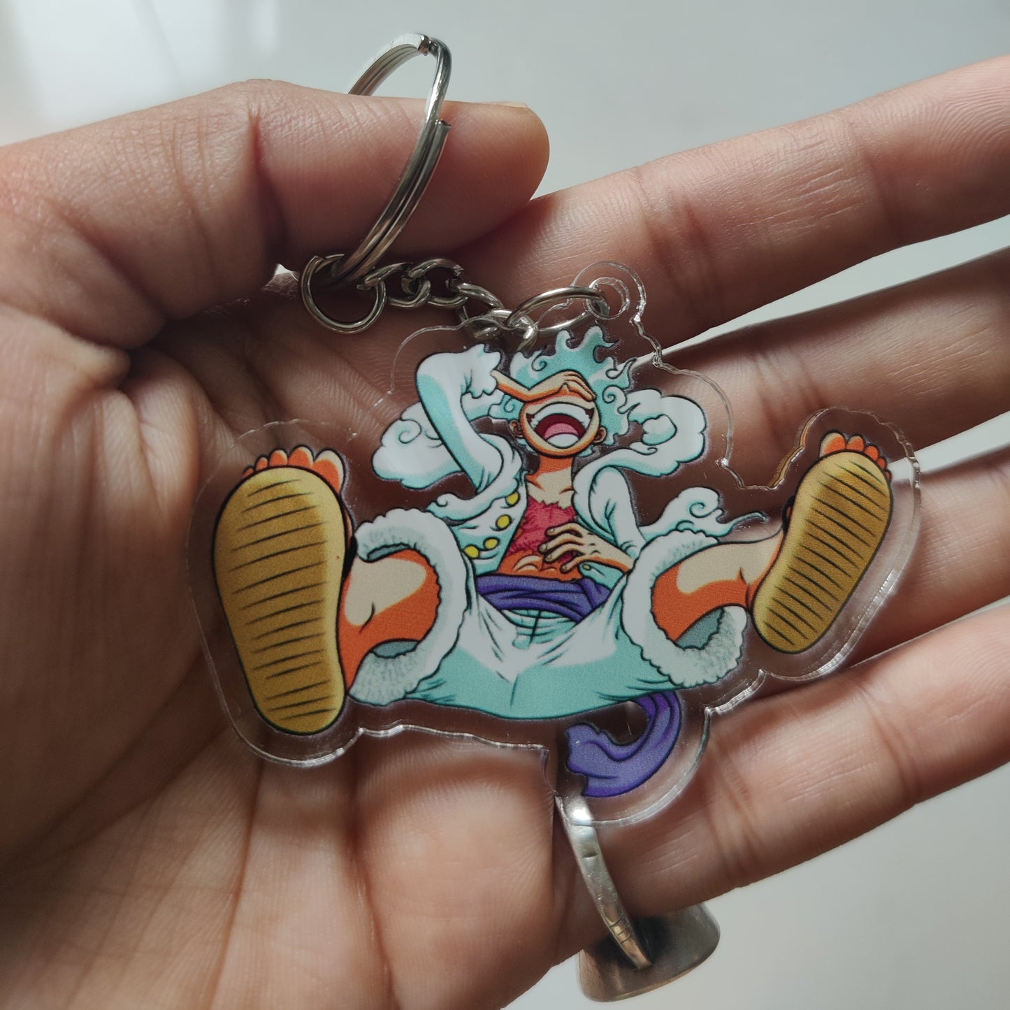 Luffy Gear 5 Acrylic Keychain (double sided)