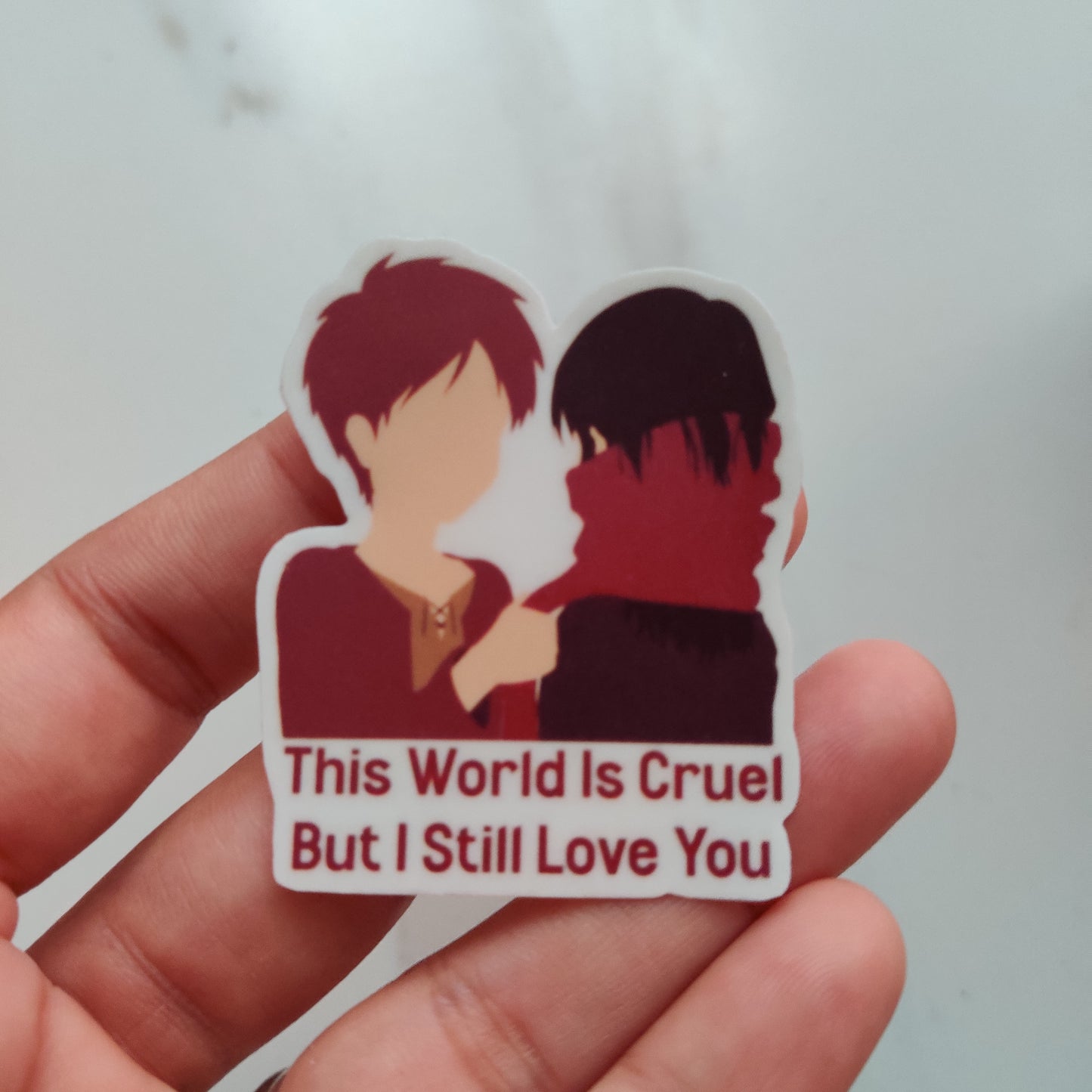 Eren and Mikasa die-cut sticker