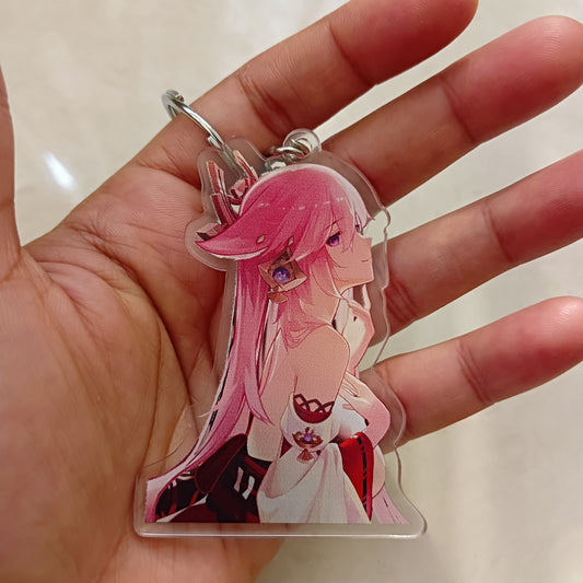 Yae Miko acrylic keychain (double sided)