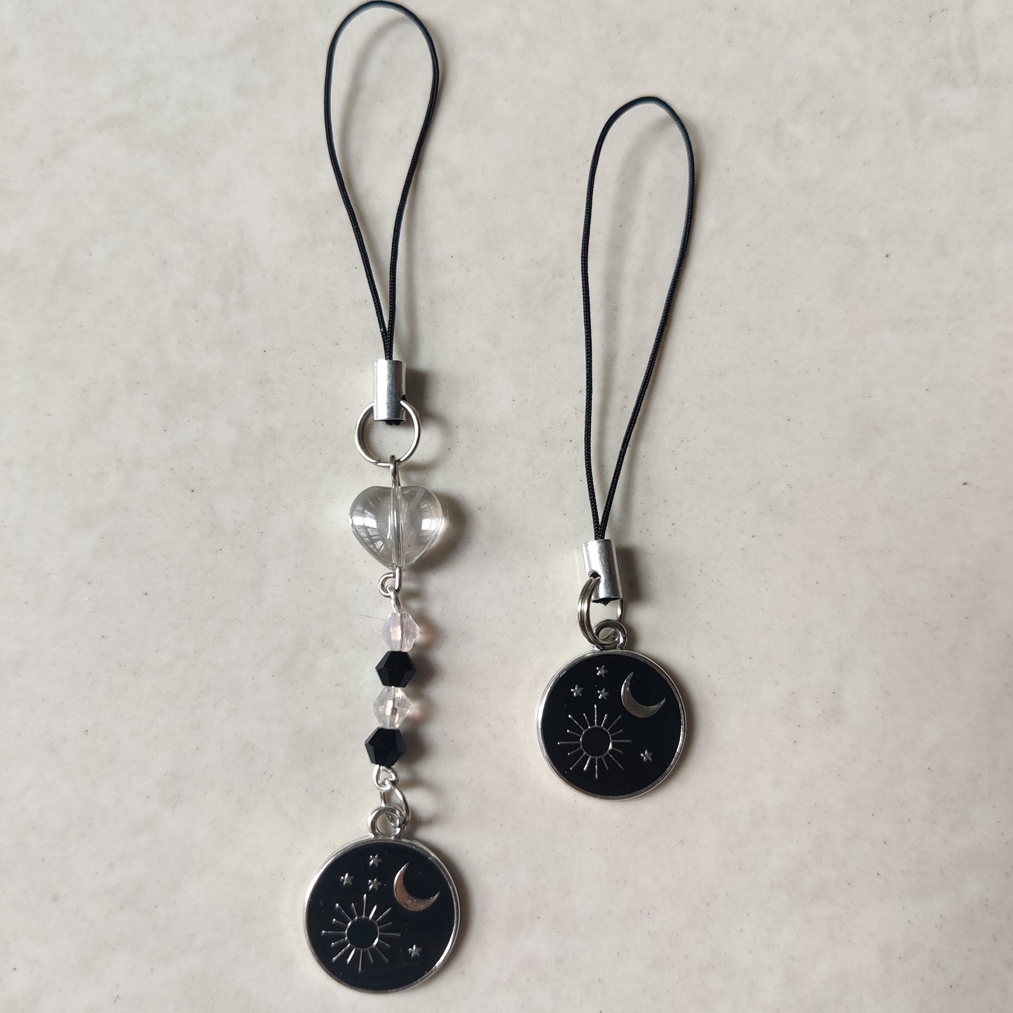 Sun Moon Enamel Charm