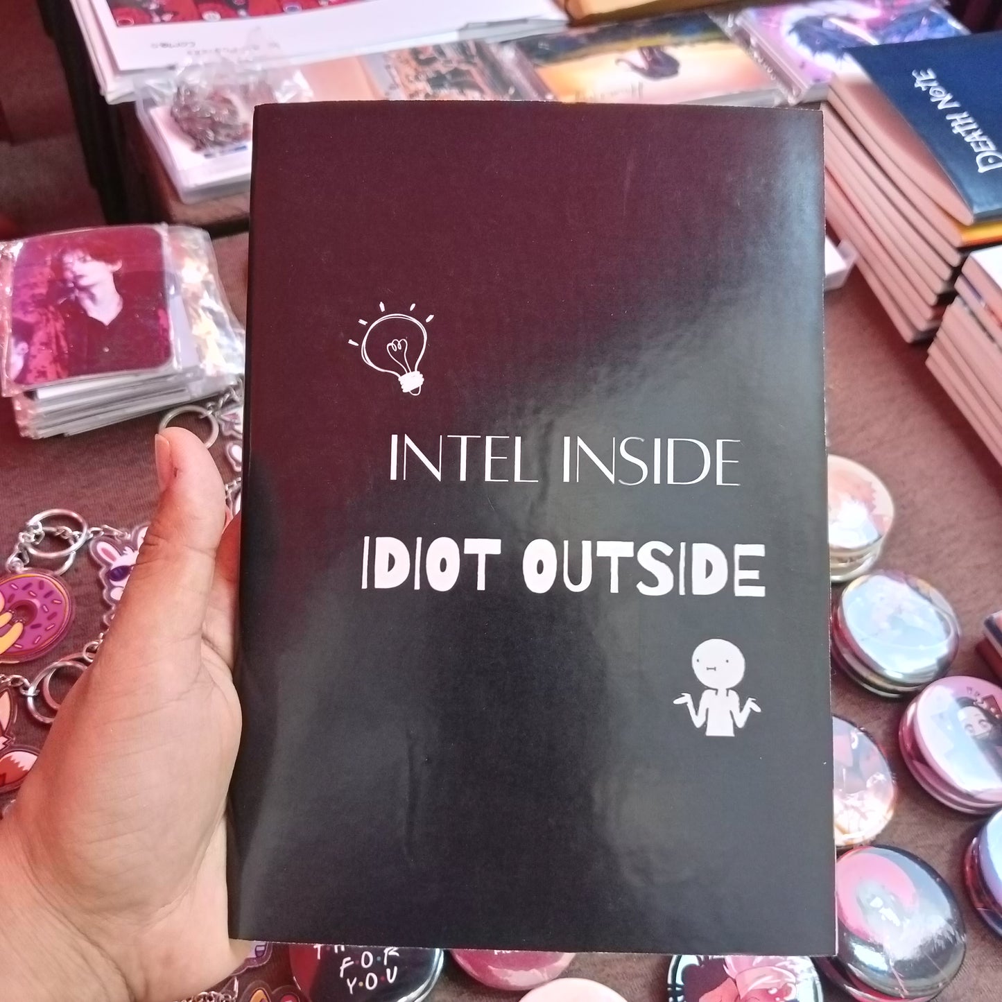 Intel Outside quirky plain A5 notebook