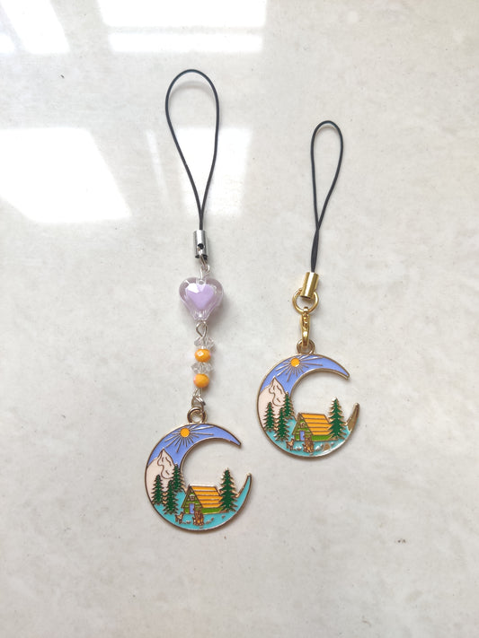 Camp at Hillside Travel Enamel Charm
